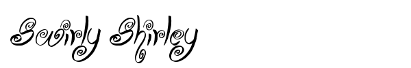 Swirly Shirley font preview